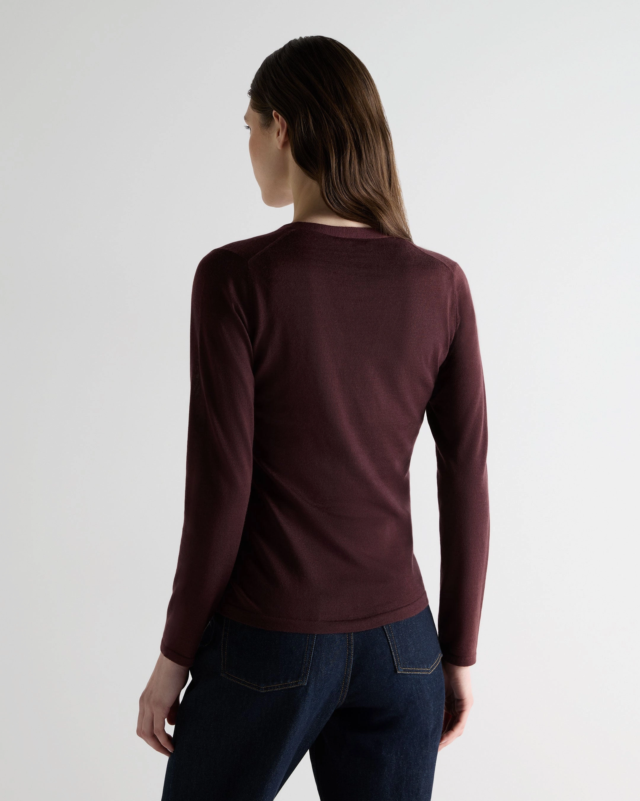 Women'S Mia Superfine Cashmere V Neck Cardigan Claret Red Limited Stock Deals MustHave Gift Ideas