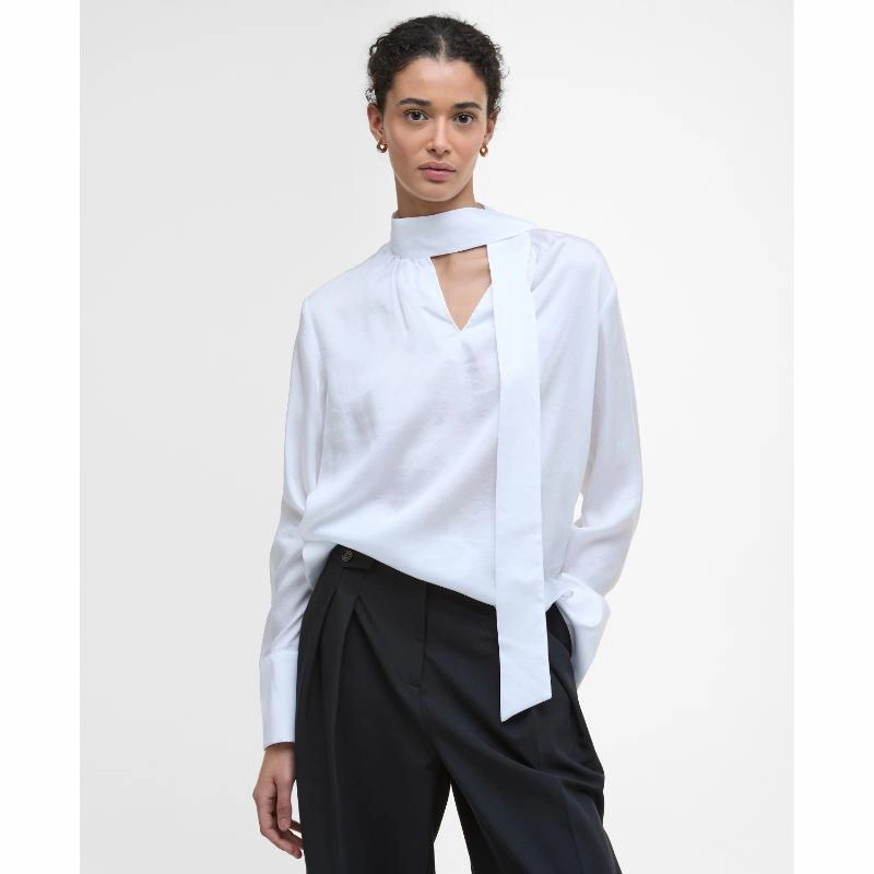Price Drop Today Barbour Anastasia Ladies Shirt - White