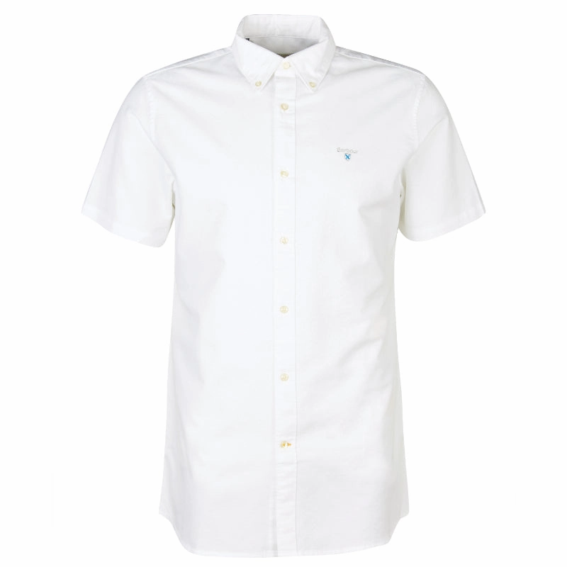 Online Exclusive Steal Mega Sale Now Barbour Oxtown Short Sleeve Mens Tailored Fit Shirt  - White