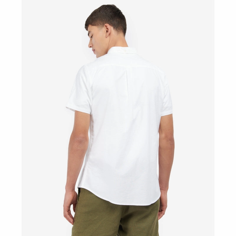 Barbour Oxtown Short Sleeve Mens Tailored Fit Shirt  - White Best Deal Today