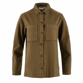 Fjallraven Womens Singi Flannel Overshirt Wood Brown Shop the Savings Mega Discount Today