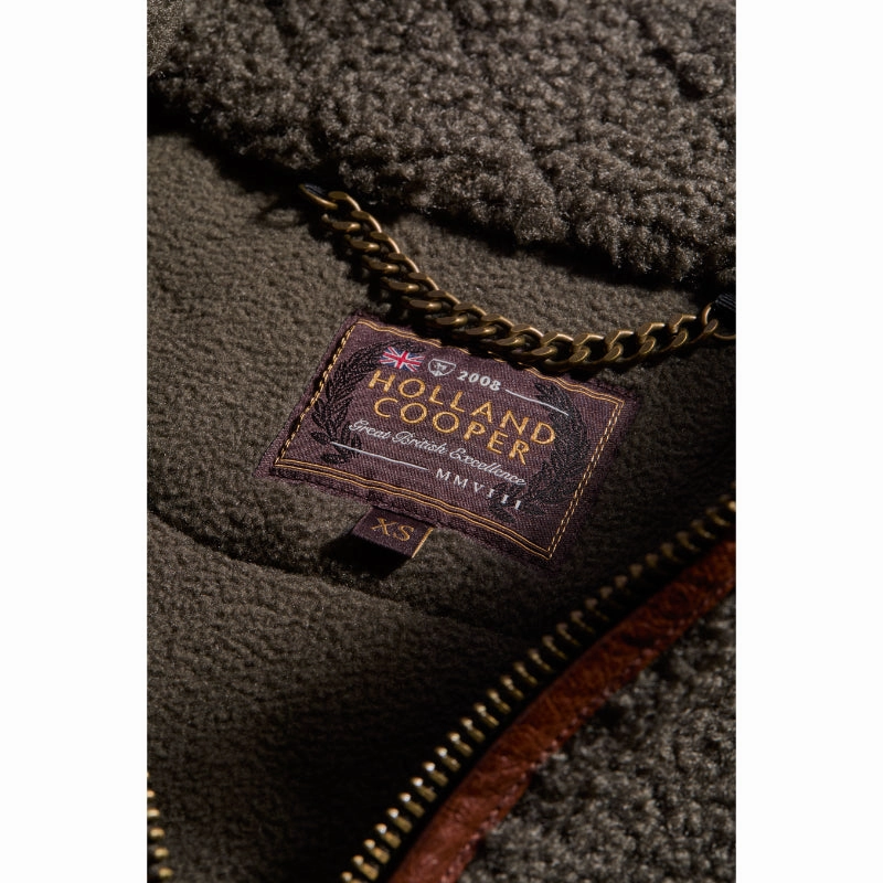 Shop the Best Deals Holland Cooper Country Ladies Fleece Quarter Zip Jumper - Khaki Borg