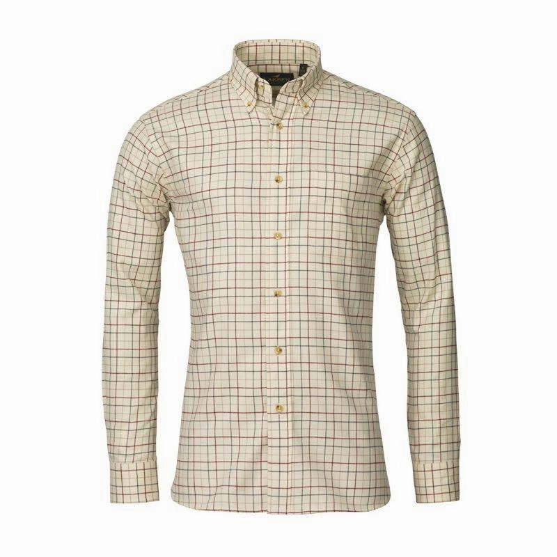 Hot Picks Today Laksen Tim Mens Tattersall Sporting Shirt - Sand/Forest/Grape