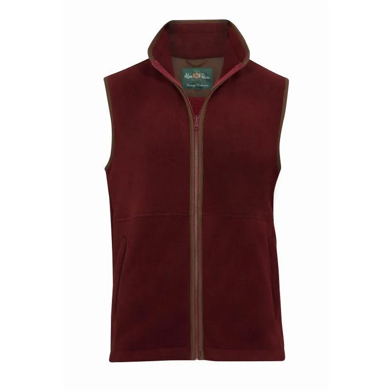 Flash Sale Alert Biggest Savings Now Alan Paine Aylsham Mens Fleece Waistcoat - Bloodstone