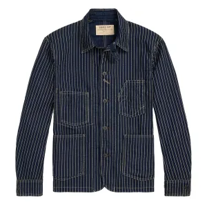 Price Drop Today Special Price Offer Rrl By Ralph Lauren Indigo Dot-Stripe Twill Engineer Coat Indigo Rinse