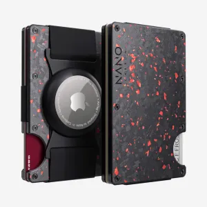Airtag Cash Strap Wallet (Nero/Rosso) Instant Discount