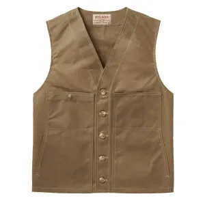 Limited Time Discount Filson Oil Tin Cloth Vest Dark Tan
