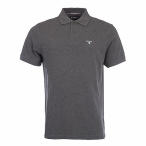 Barbour Tartan Pique Mens Polo Shirt - Slate Marl Save Big Online