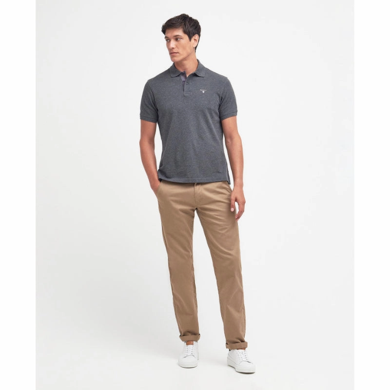 Best Deal Today Grab It Now Barbour Tartan Pique Mens Polo Shirt - Slate Marl