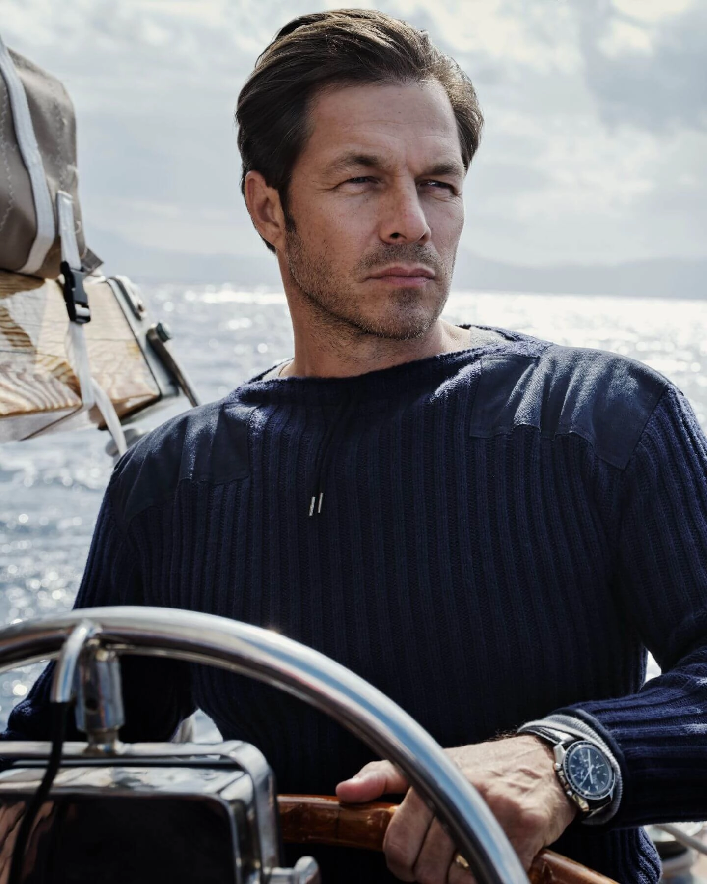 Today Only Steal 007 Ribbed Army Sweater Navy Blue