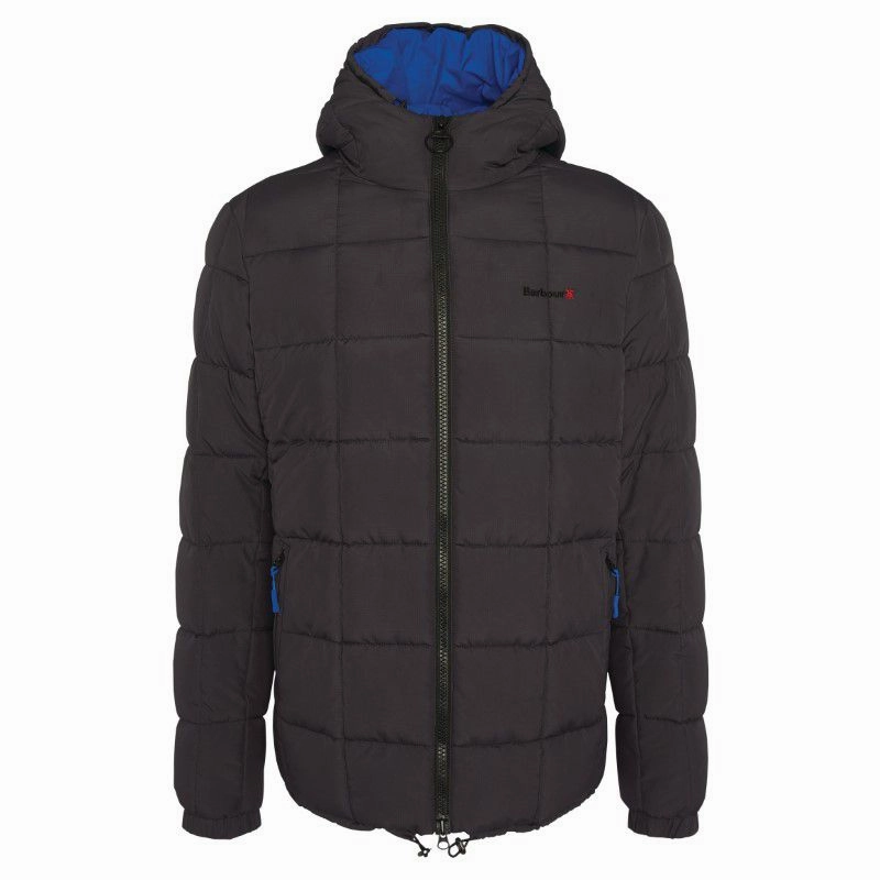 Barbour Benton Mens Quilt Jacket - Black Carbon Hot Savings Alert