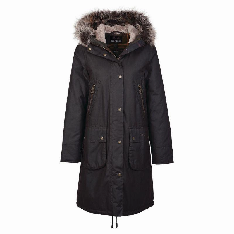 Steal the Deal Now Barbour Stavia Ladies Wax Jacket - Rust/Classic