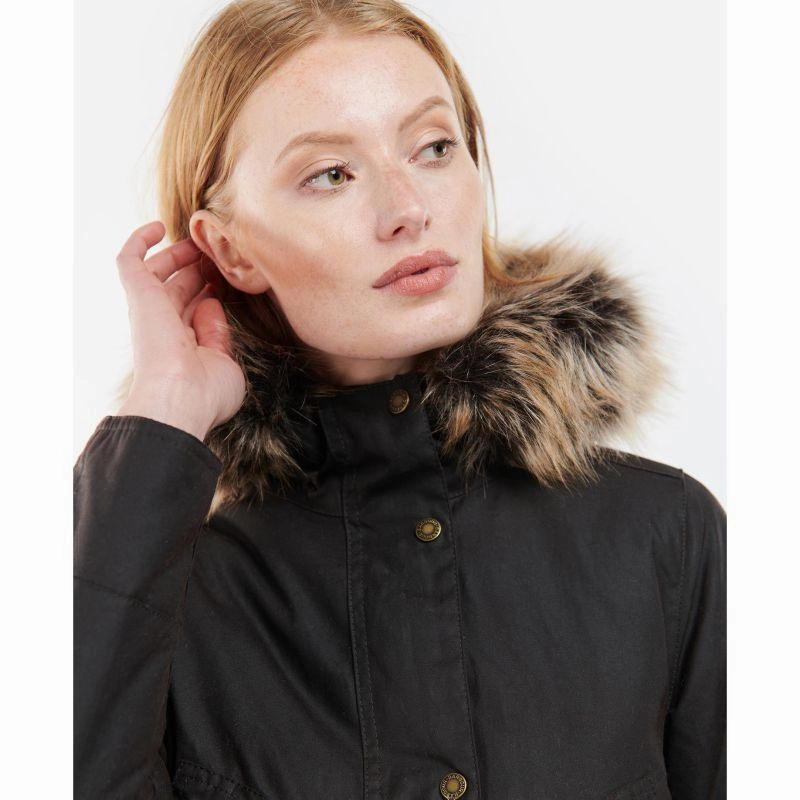 Barbour Stavia Ladies Wax Jacket - Rust/Classic Hot Deal Alert Price Slash Today