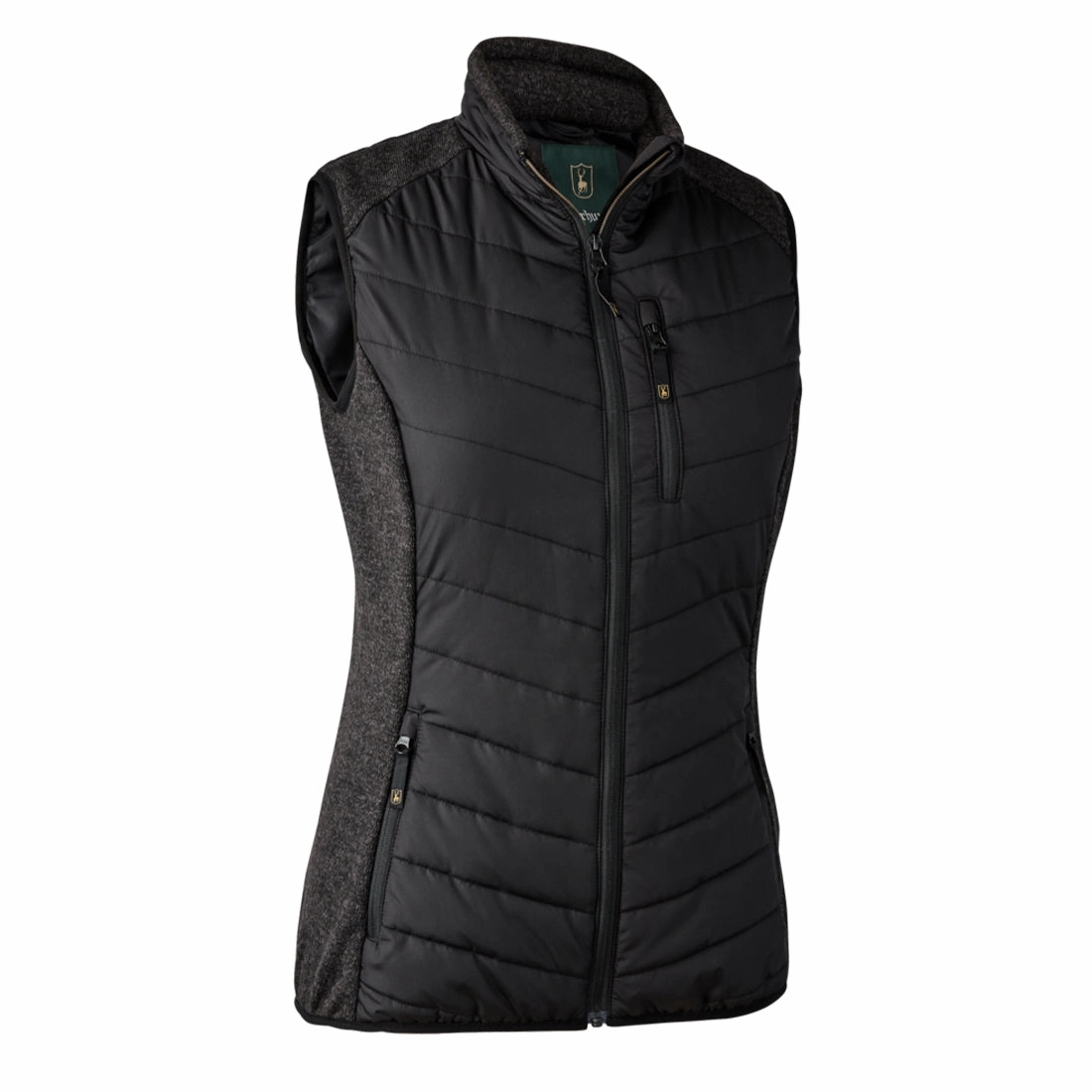 Perfect Gift Offer Online Deal Frenzy Deerhunter Womens Caroline Padded Waistcoat With Knit Black