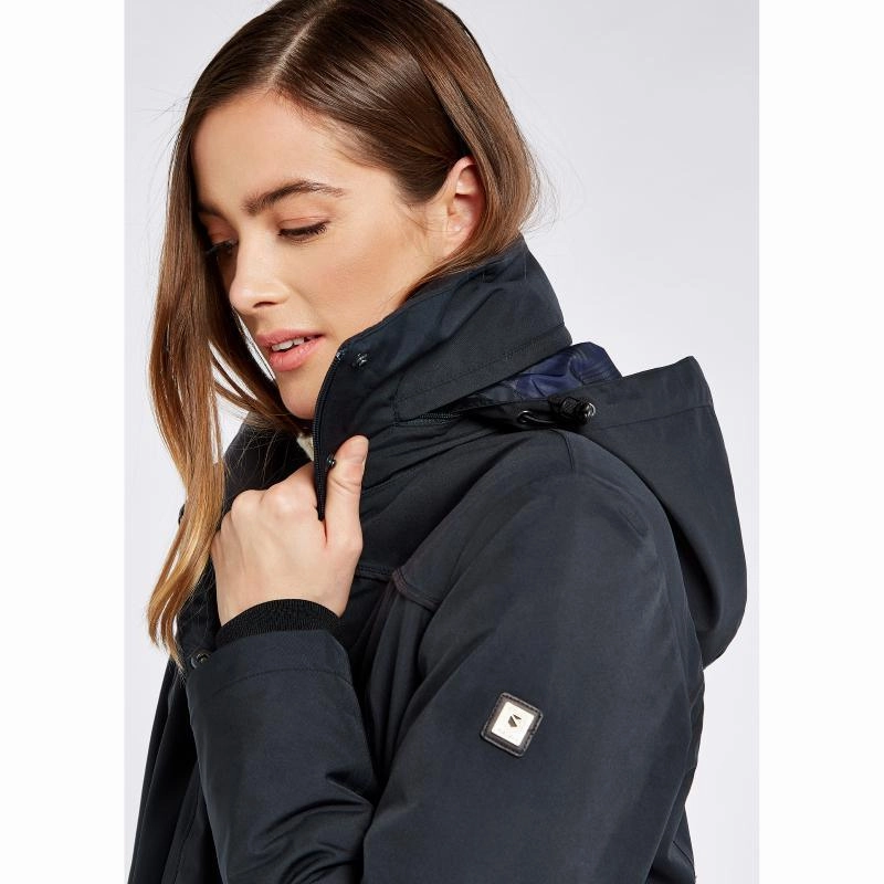 Dubarry Beaufort Gore-Tex Ladies Packable Waterproof Coat - Navy Big Savings Alert