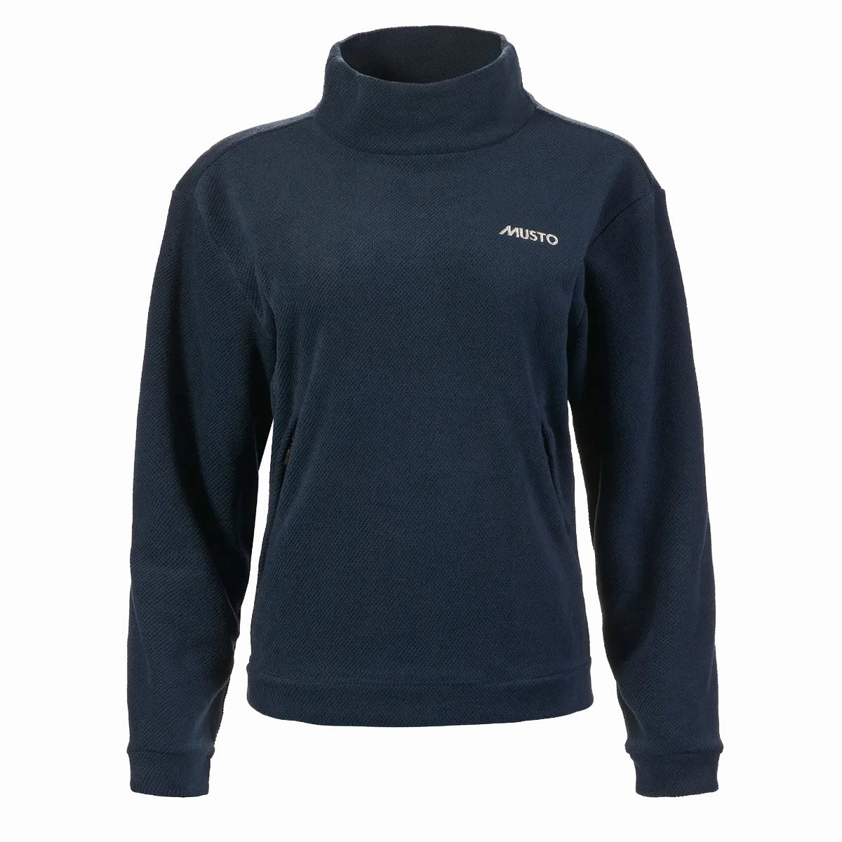 Musto Womens Classic Fleece Pullover Navy Weekend Flash Offer Hot Item Clearance