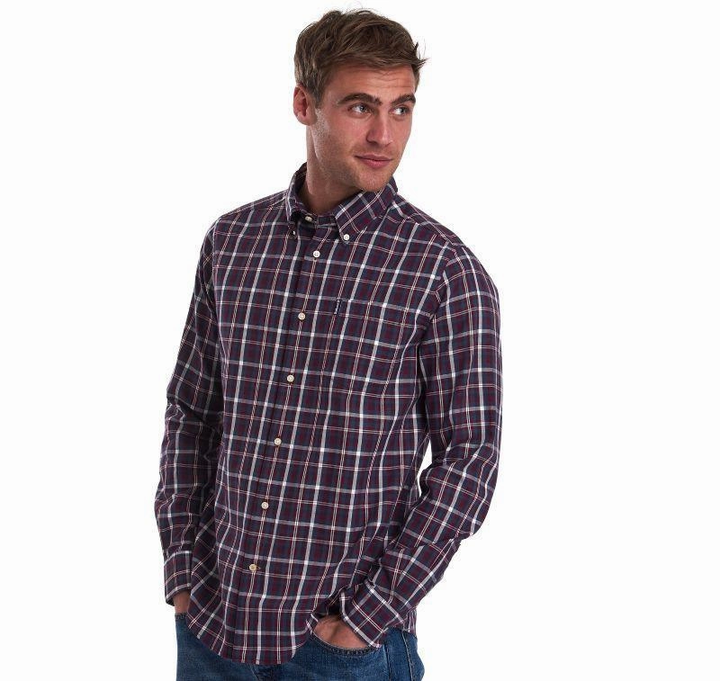Barbour Country Check 2 Tailored Mens Shirt - Red Today Only Discount Alert Exclusive Deal Inside