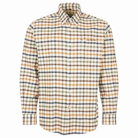 Shop Save Big Hot Savings Alert Barbour Hadlo Regular Fit Mens Shirt - Ecru Marl