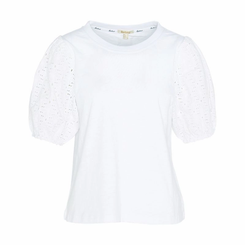 Barbour Longfield Ladies Top - White Best Price Today
