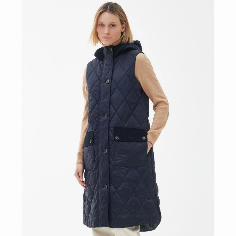 Trending Hot Deal MustHave Steals Barbour Mickley Ladies Gilet - Dark Navy/Dress