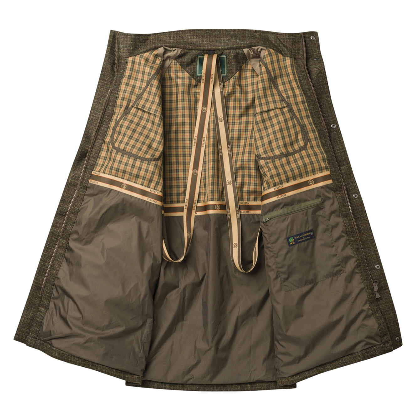 Beretta St James Coat Green & Rust Check Shop Grab Savings Flash Pick Today