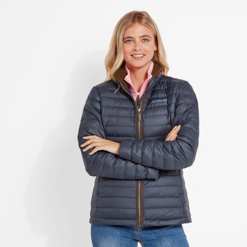 Schoffel Hambleton Down Ladies Jacket - Petrol Blue Gift Sale Event