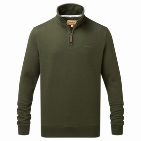 Schoffel St Merryn Mens 1/4 Zip Sweatshirt - Forest Limited Time Offer Grab Todays Deal