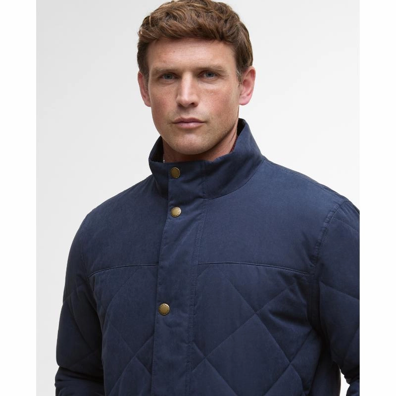 Clearance Event Barbour Elter Quilted Mens Jacket - Navy