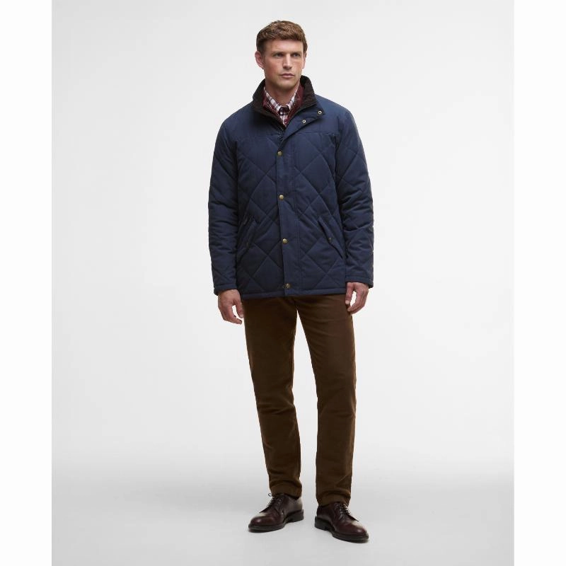Barbour Elter Quilted Mens Jacket - Navy Daily Deal Frenzy