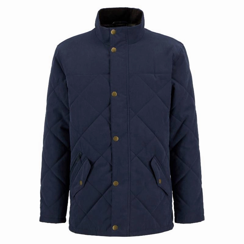 Barbour Elter Quilted Mens Jacket - Navy Grab Todays Deal