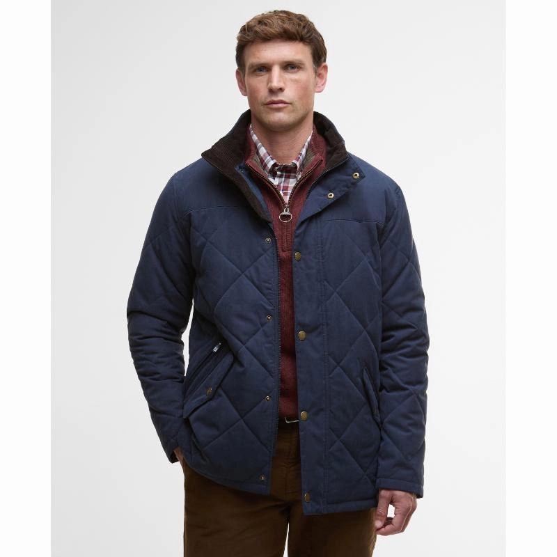 Barbour Elter Quilted Mens Jacket - Navy Save More Now