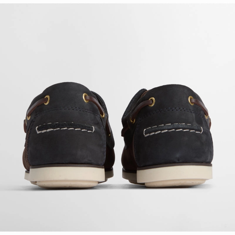 Barbour Wake Leather Mens Boat Shoe - Brown/Navy Special Deal Frenzy