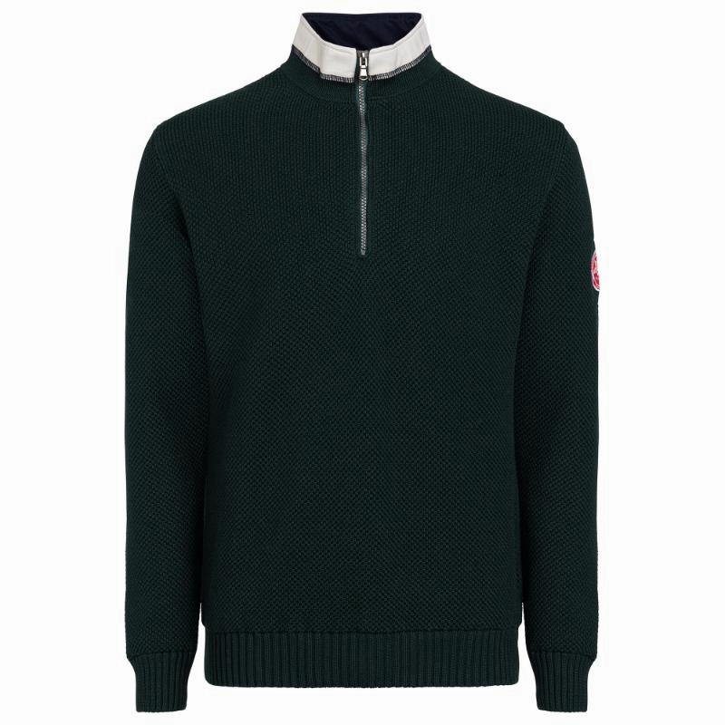 Dont Miss Hot Deals Hot Savings Alert Holebrook Classic Windproof Mens 1/4 Zip Jumper - Pine