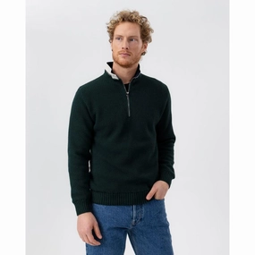 Holebrook Classic Windproof Mens 1/4 Zip Jumper - Pine Grab Your Deal Today