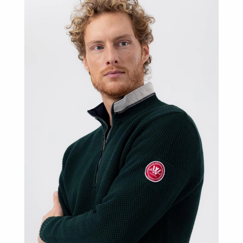 Holebrook Classic Windproof Mens 1/4 Zip Jumper - Pine Todays Hot Pick Hot Picks Today