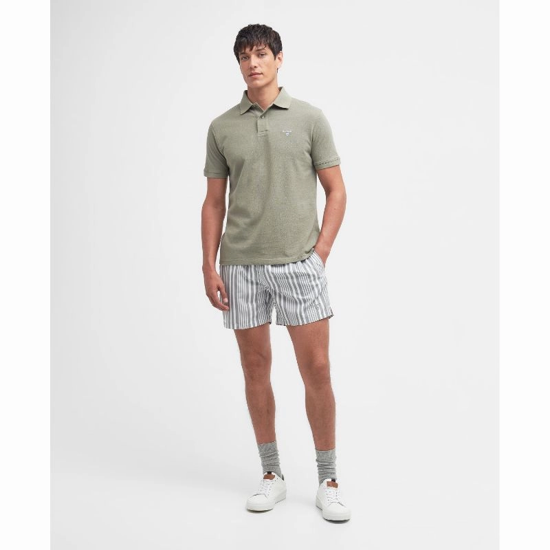 Limited Time Sale Hot Deals Today Barbour Original Sports Tailored Fit Mens Polo Shirt - Dusty Green
