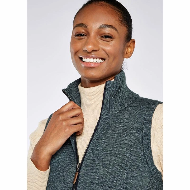 Hot Deals Today Dubarry Sheedy Ladies Wool Blend Gilet - Dark Pebble