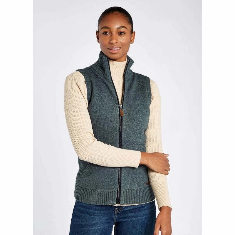 Dubarry Sheedy Ladies Wool Blend Gilet - Dark Pebble Grab It Before Gone