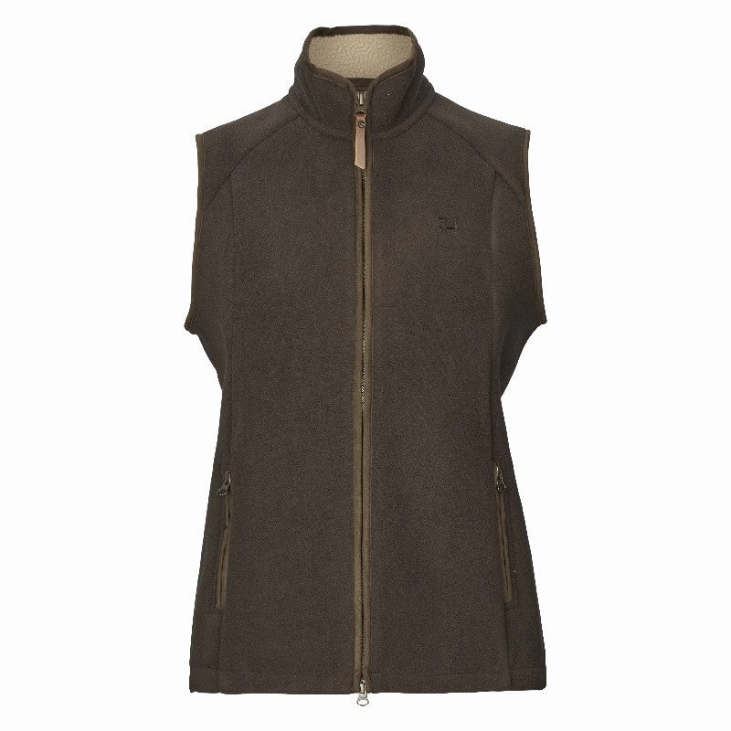 Mega Online Discount Online Exclusive Steal Harkila Sandhem Sherpa Ladies Fleece Waistcoat - Demitasse Brown