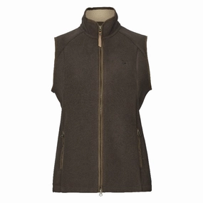 Mega Online Discount Online Exclusive Steal Harkila Sandhem Sherpa Ladies Fleece Waistcoat - Demitasse Brown
