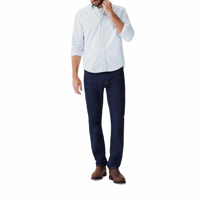 R.M.Williams Classic Mens Shirt - Blue/White Hot Offer Frenzy Big Hot Sale