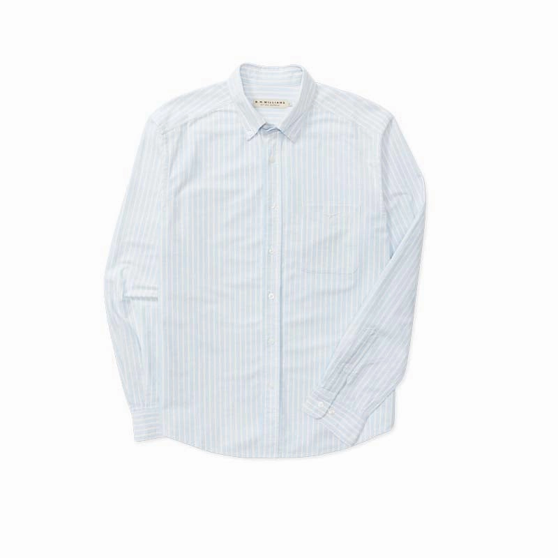 R.M.Williams Classic Mens Shirt - Blue/White Hot Item Clearance Limited Offer Alert