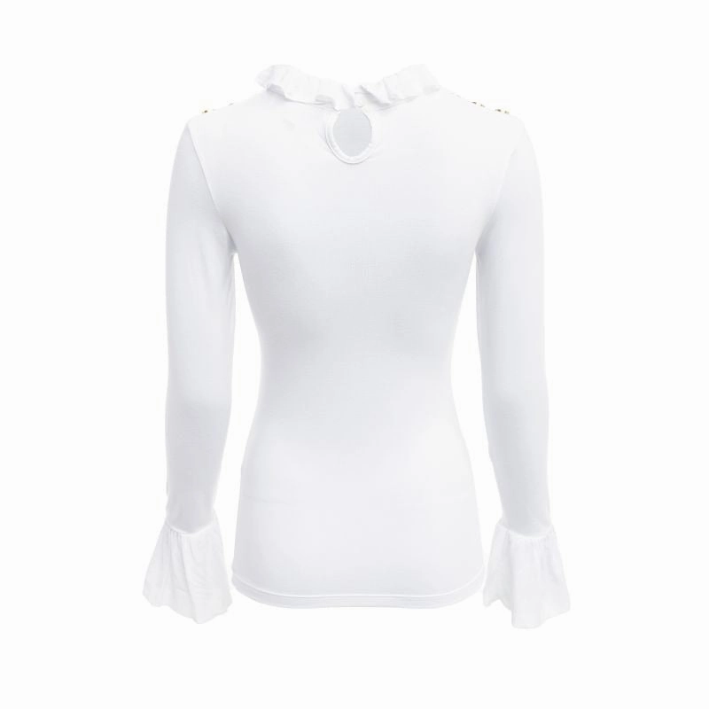 Holland Cooper Lilibet Ladies Jersey Long Sleeve Tee - White Limited Stock Hot Deal Dont Miss This Offer