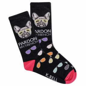 Grab Save Today K.Bell  Women'S French Bulldog Crew Socks