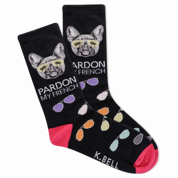 Grab Save Today K.Bell  Women'S French Bulldog Crew Socks