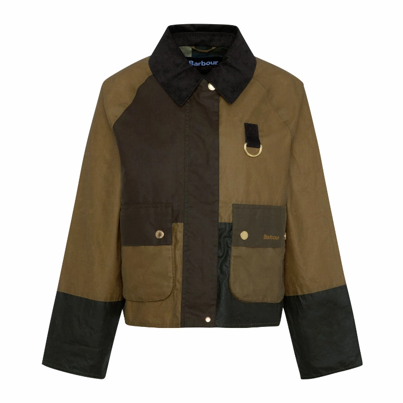 Special Online Offer Barbour Alma Ladies Wax Jacket - Sand/Archive Olive/Beech/Ancient