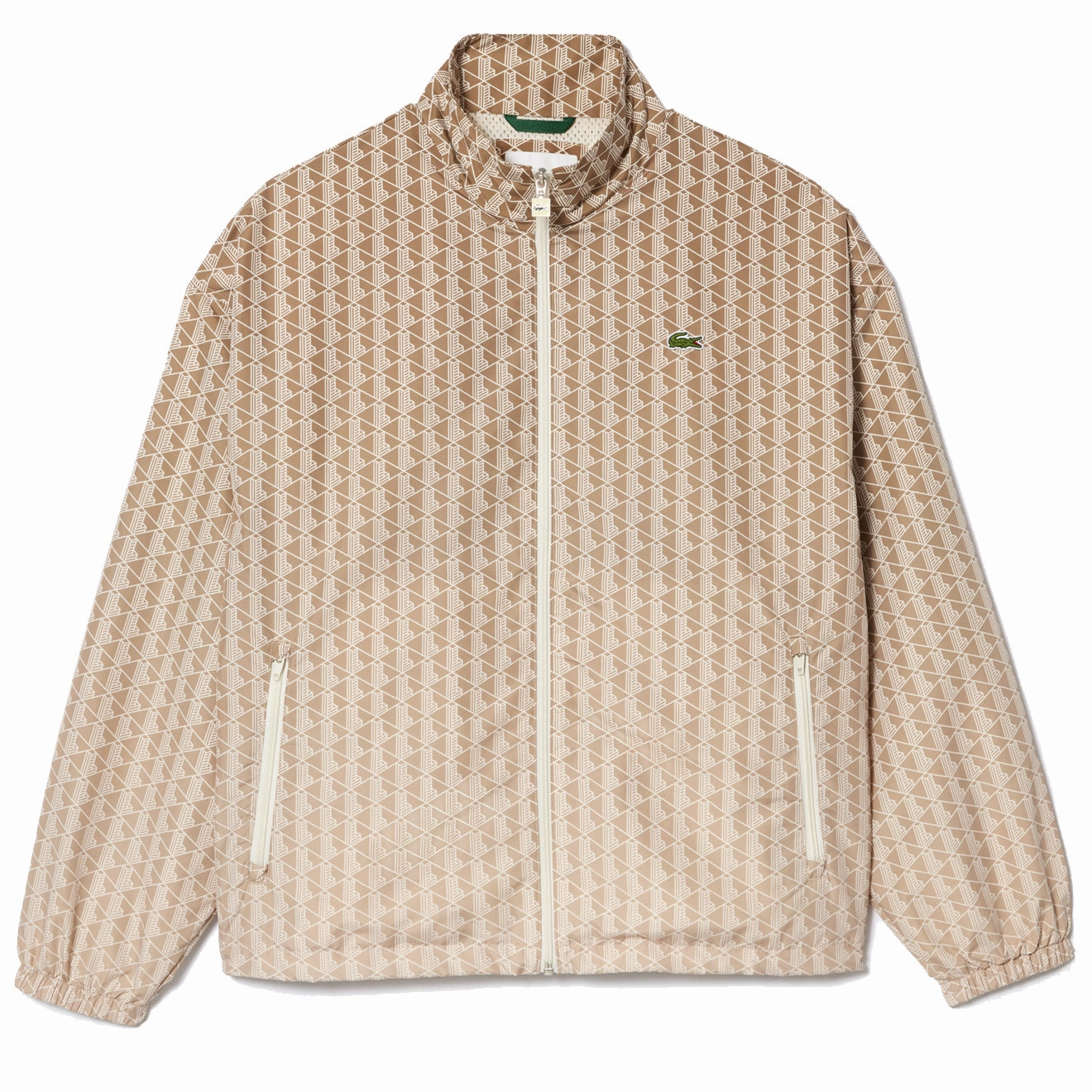 Lacoste Monogram Print Ombre Effect Sportsuit Jacket Brown / Beige / White Dont Miss Big Savings Shop Grab Offer