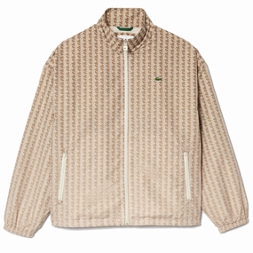 Lacoste Monogram Print Ombre Effect Sportsuit Jacket Brown / Beige / White Dont Miss Big Savings Shop Grab Offer