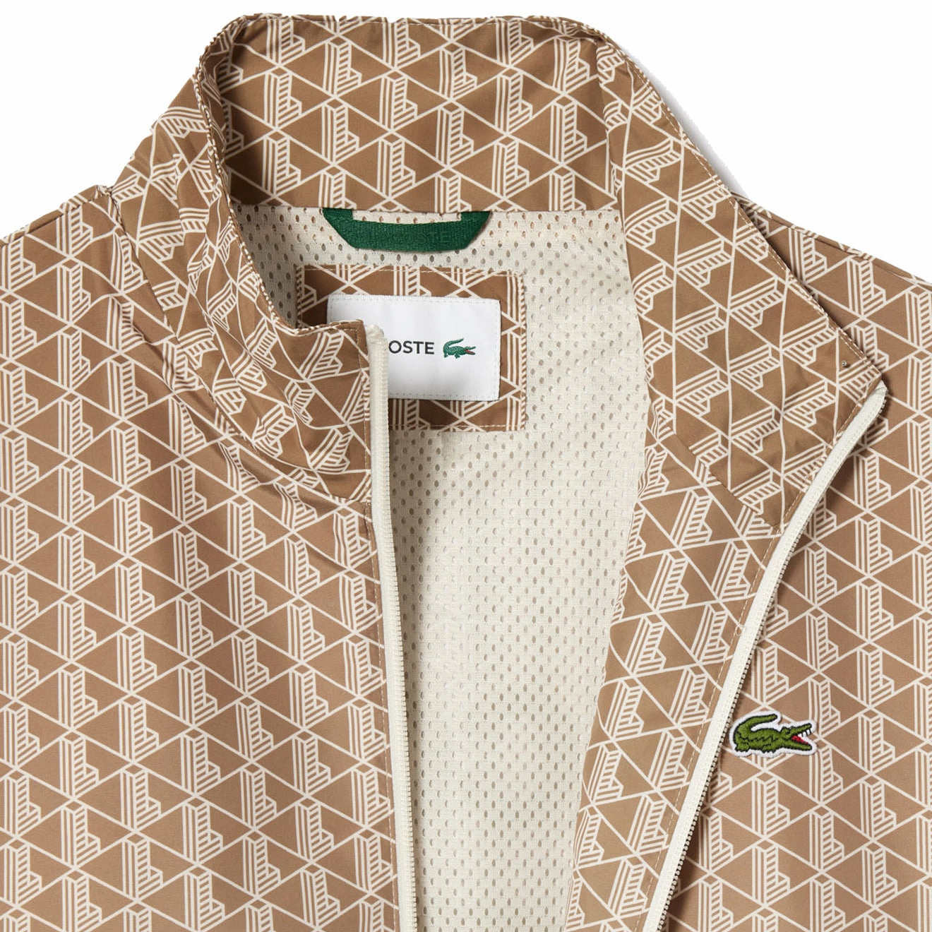Lacoste Monogram Print Ombre Effect Sportsuit Jacket Brown / Beige / White Save Today Event