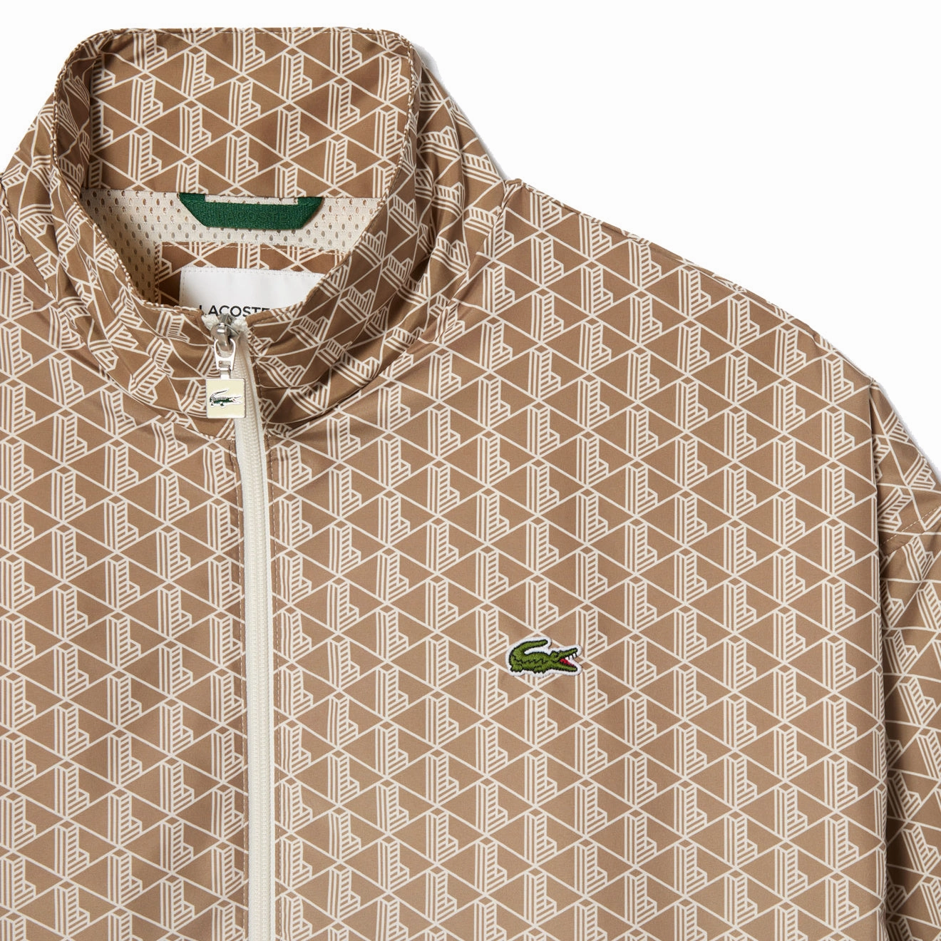 Exclusive Online Deal Lacoste Monogram Print Ombre Effect Sportsuit Jacket Brown / Beige / White